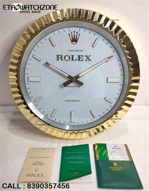 wall clock rolex price|Rolex dealer clock for sale.